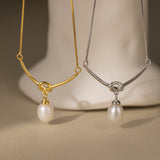 STMG Natural Pearl Knot Necklace in 2 colours