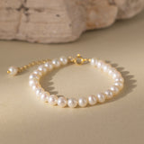 STMG Natural Pearl Adjustable Bracelet