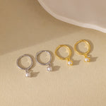 STMG Pearl Dangle Hoops in 2 colours