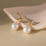 STMG Natural Pearl Dangle Earrings