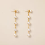 STMG Natural Pearl Dangle Earrings