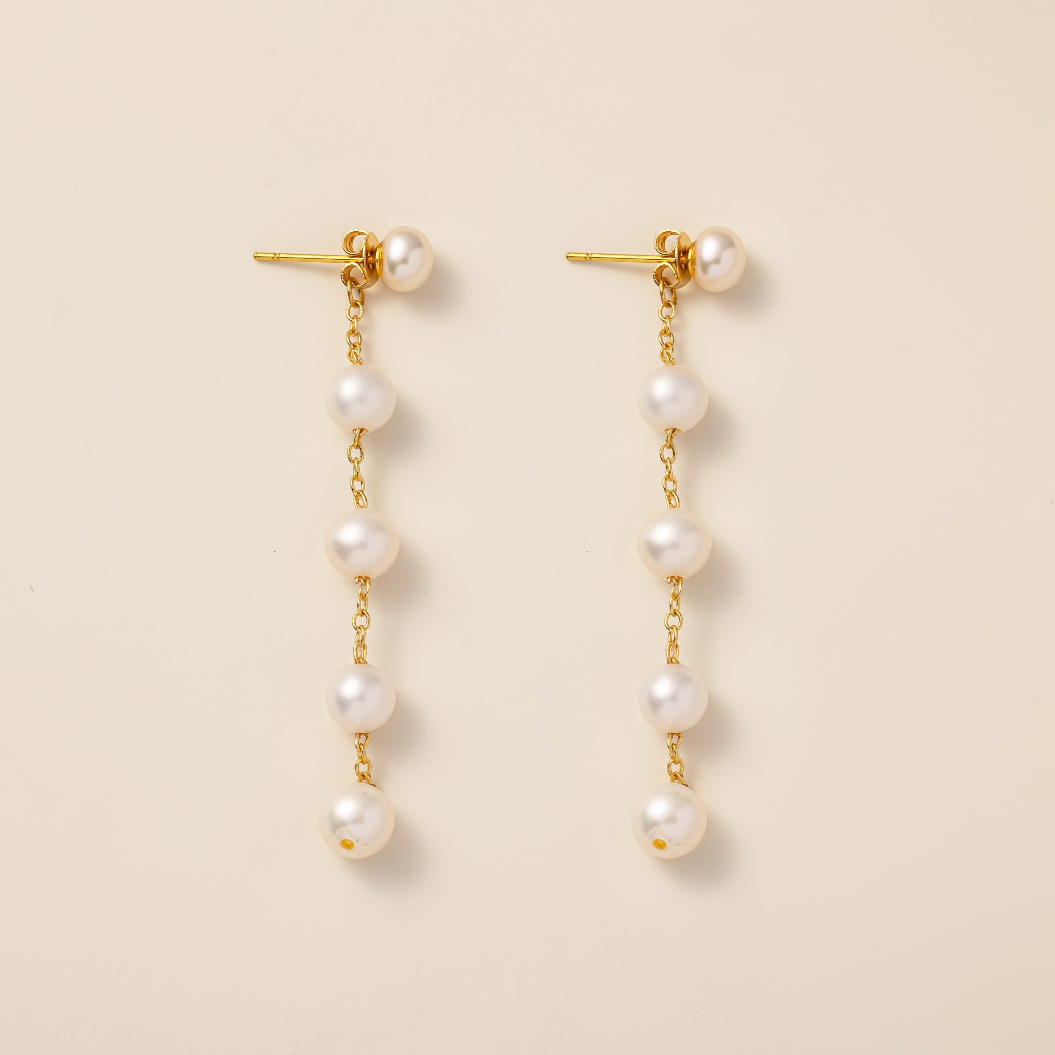 STMG Natural Pearl Dangle Earrings