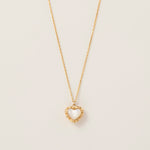 STMG Natural Mother of Pearl Heart Necklace