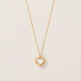 STMG Natural Mother of Pearl Heart Necklace