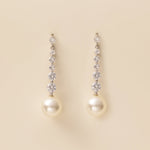 STMG Pearl Dangle Earrings  in silver