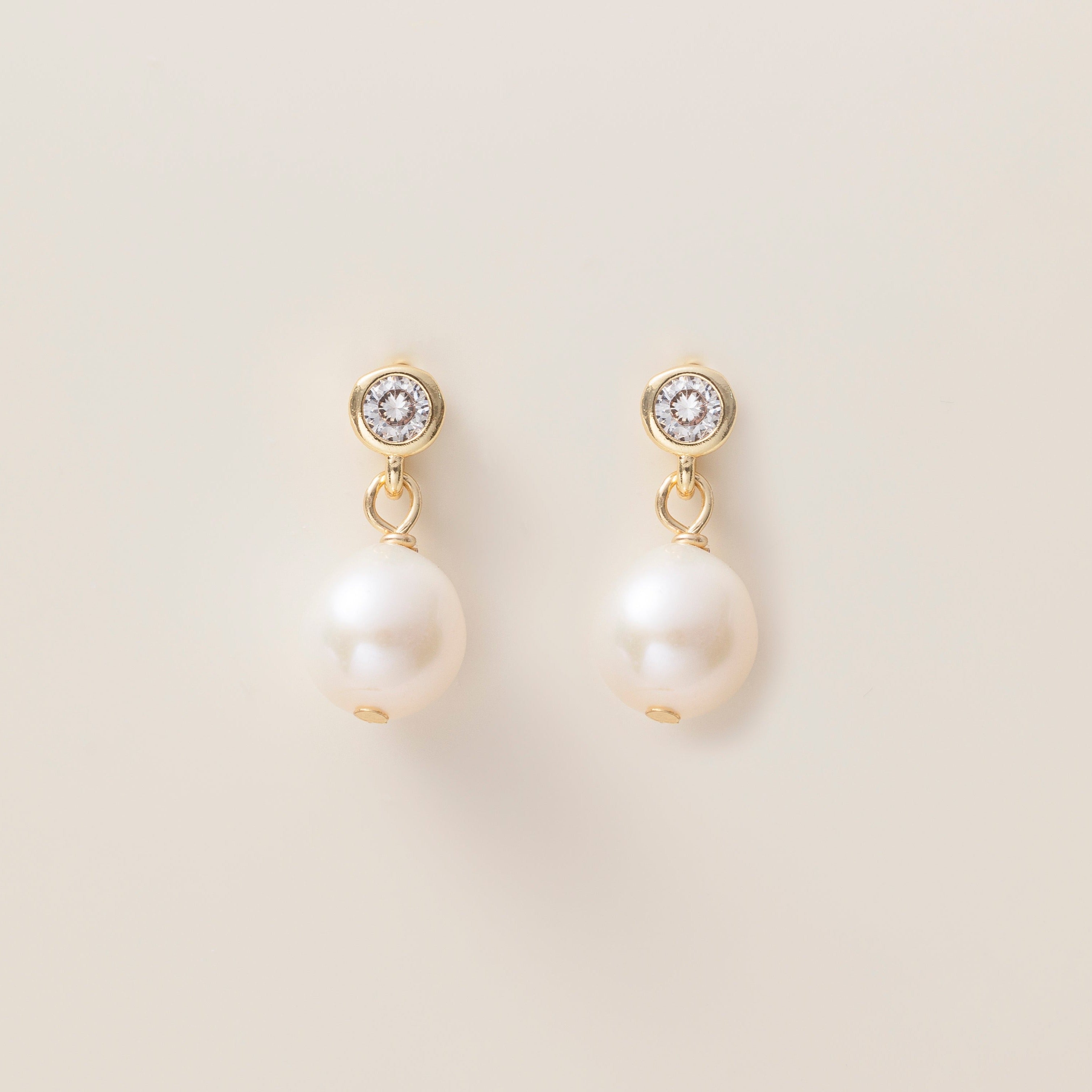 STMG Natural Pearl Dangle Earrings