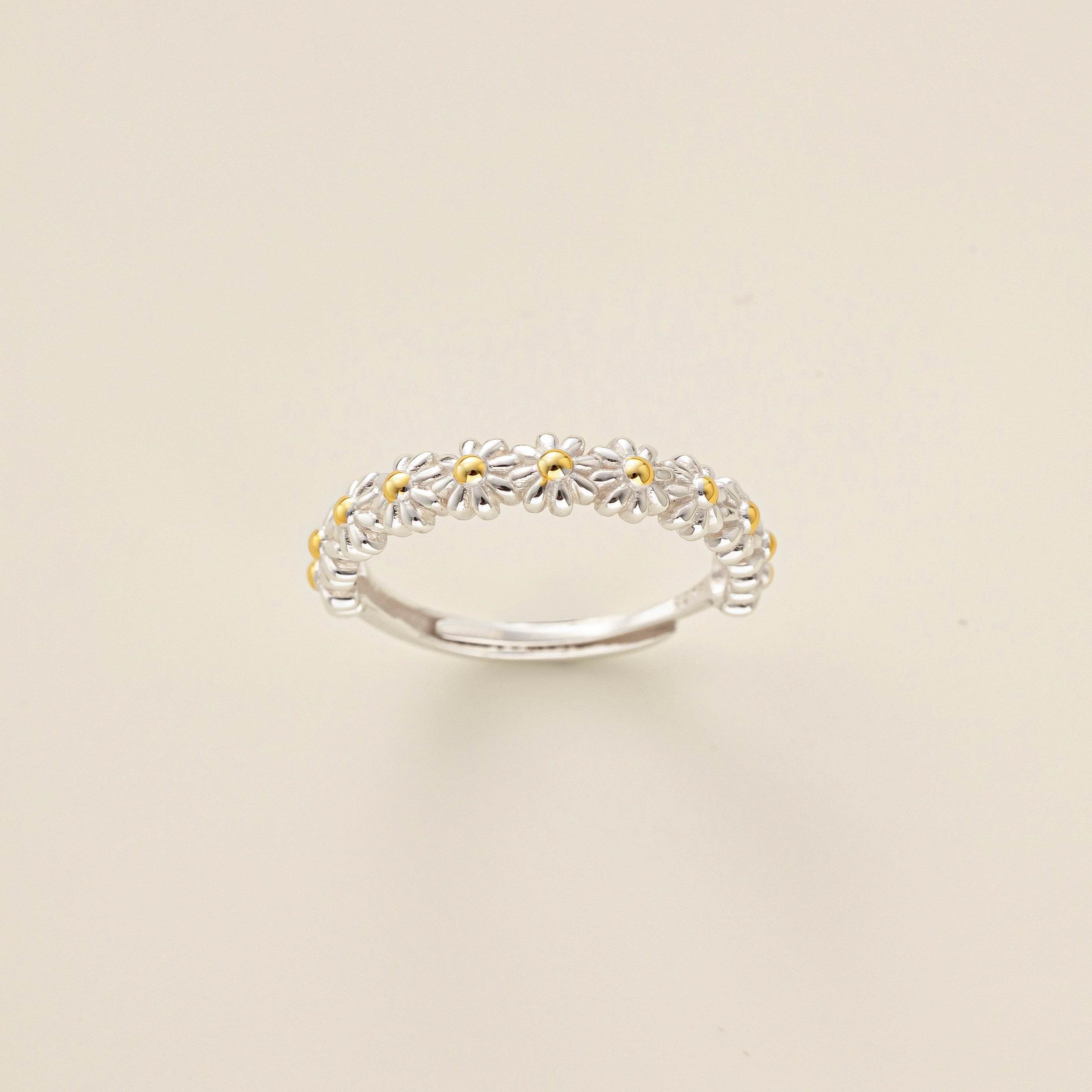 Daisy Flower Adjustable Ring 