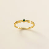 STMG Green Emerald Adjustable Ring