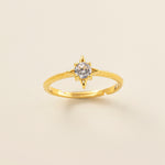 STMG Starburst Adjustable Ring in gold