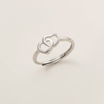 Duo Sweet Heart Adjustable Ring