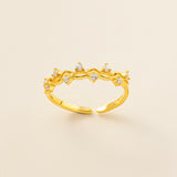 Vintage Style Wreath Ring (S925)