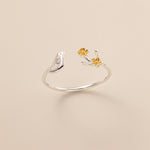 STMG Robin Bird with Flowers Ring