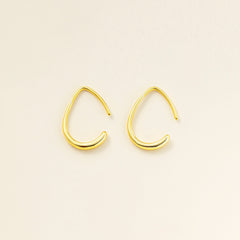 Droplet Hook Earrings in gold