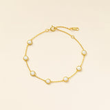 Bracelet opale de feu blanche (S925)