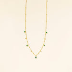 STMG Green Emerald || Red Ruby Necklace