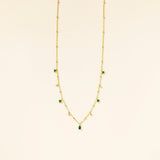 STMG Green Emerald || Red Ruby Necklace