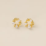 STMG Pearls Wreath Stud Earrings