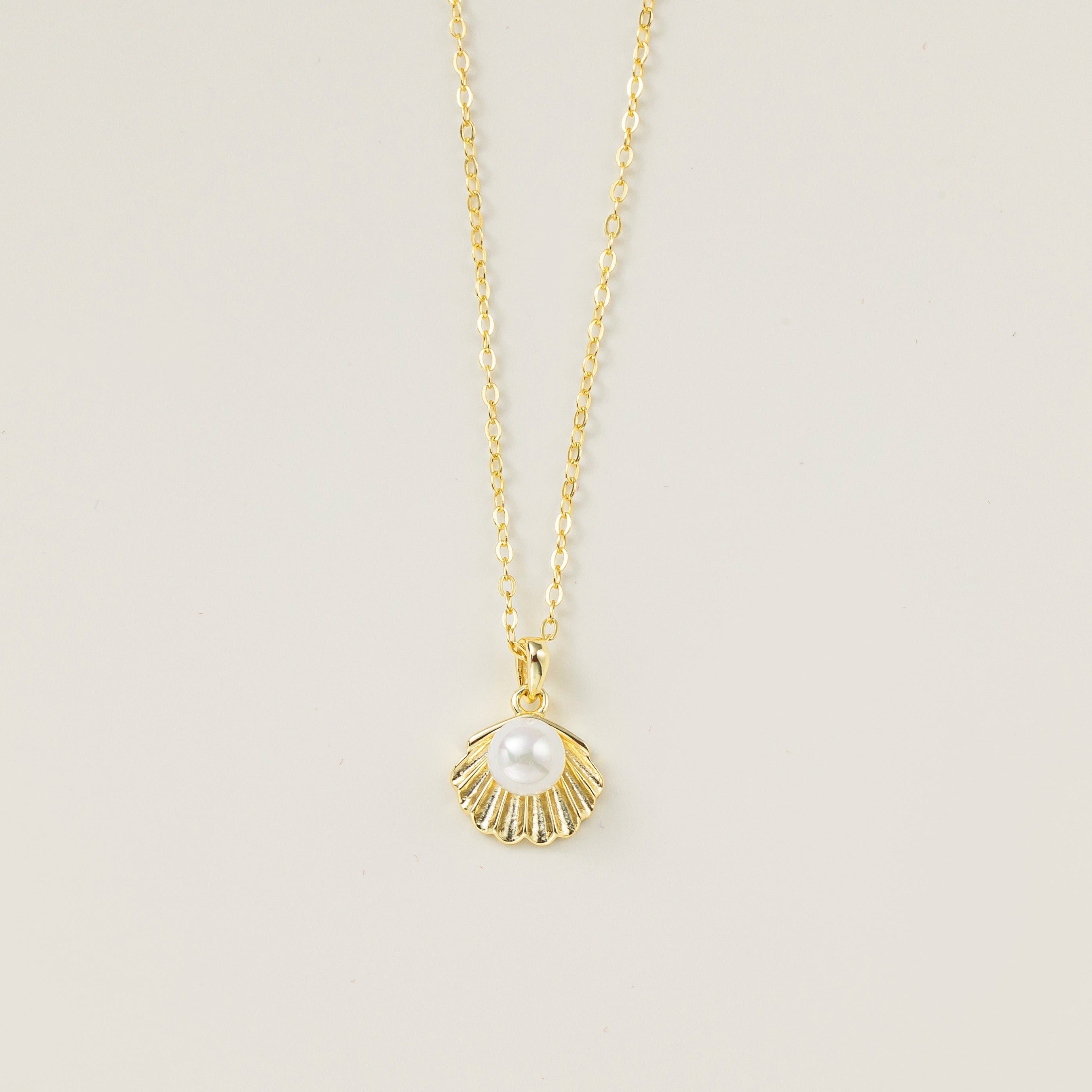 STMG Pearl on Seashell Necklace