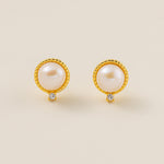 STMG Natural Pearl Stud Earrings