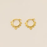 STMG Minimalist Lace Hoops in gold