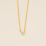 STMG Minimalist CZ Diamond Necklace in gold