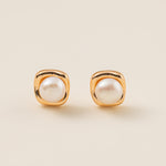 STMG Natural Pearl Stud Earrings