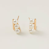 Triple Pearls Stud Earrings (S925)