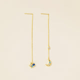 STMG Moon and Star Threader Earrings