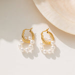 STMG Pearl Wreath Dangle Hoops