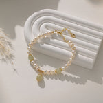 STMG Natural Pearl with Jade Bracelet