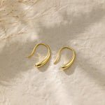 Droplet Hook Earrings in gold