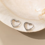 STMG Sweet Heart Hoops in silver