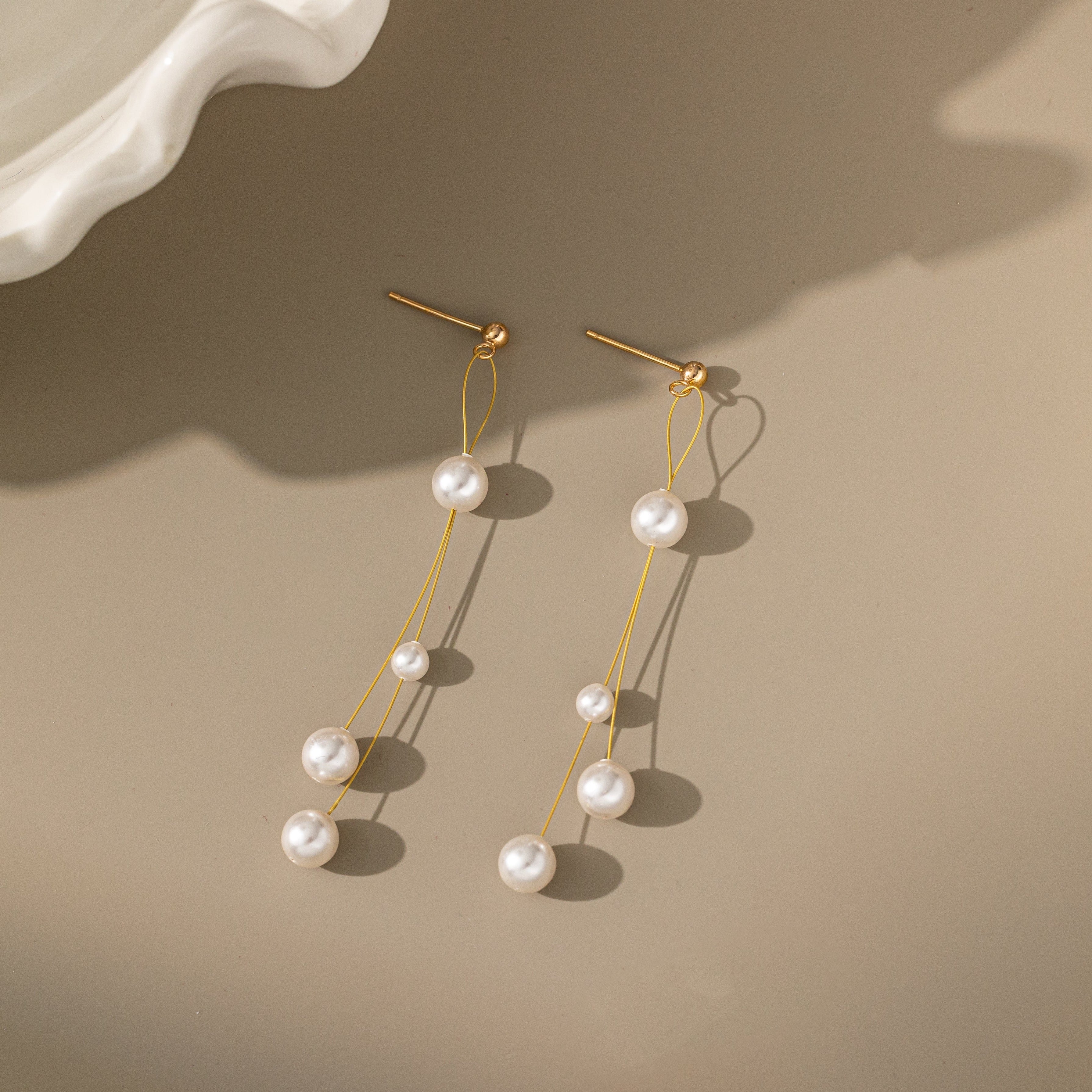 STMG Pearl Dangle Earrings 