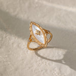 STMG Mother of Pearl Star Adjustable Ring