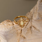 STMG Opal Vintage Style Adjustable Ring