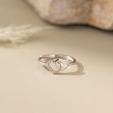 Duo Sweet Heart Adjustable Ring