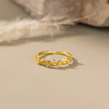 Bague couronne de style vintage (S925)