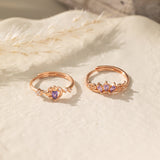 STMG Purple Amethyst Adjustable Ring in 2 styles