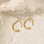 Droplet Hook Earrings in gold