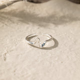 Wave Shape Adjustable Ring (S925)