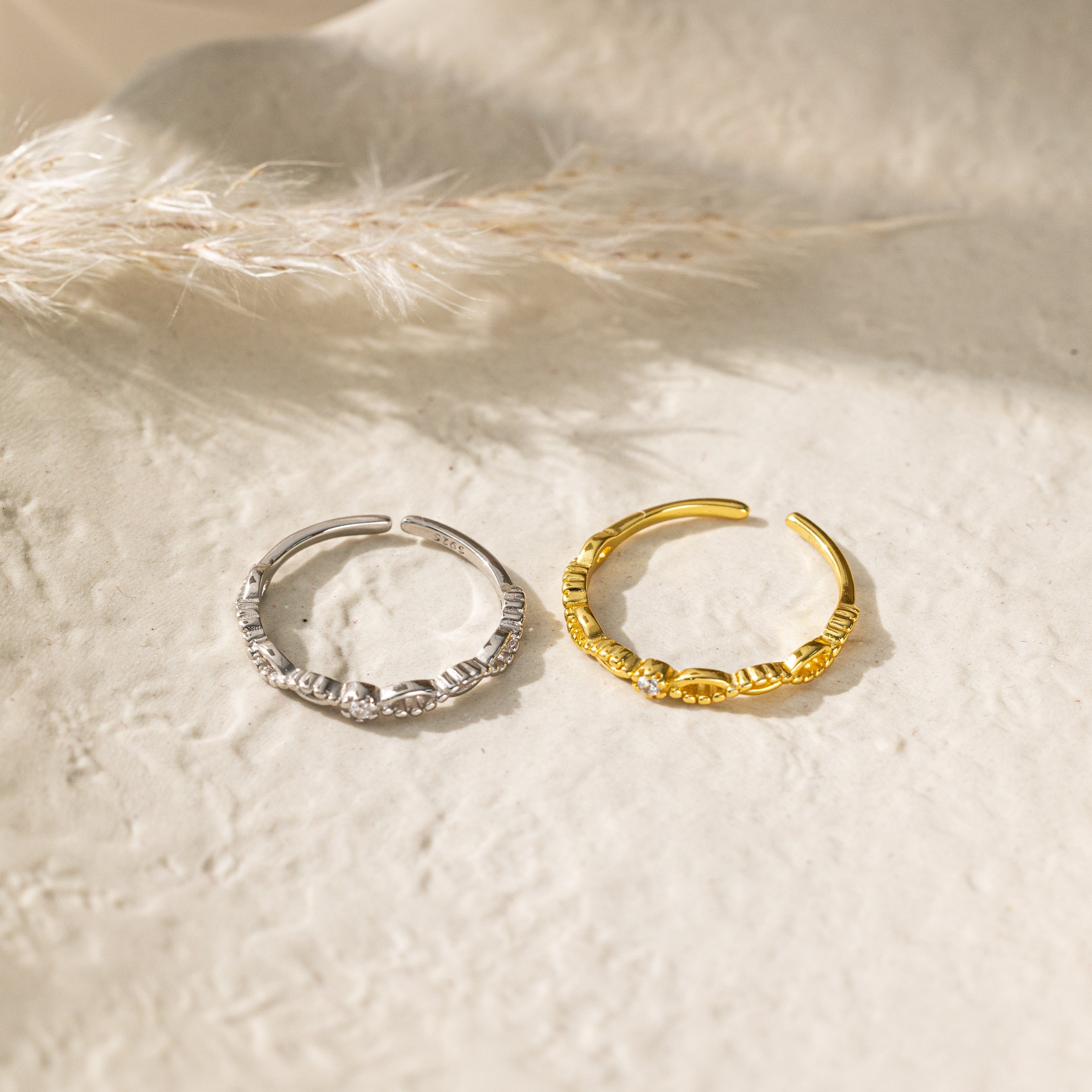 STMG Tiny Hollow-out Adjustable Ring in 2 colours