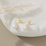 Butterfly Pearl Dangle Earrings