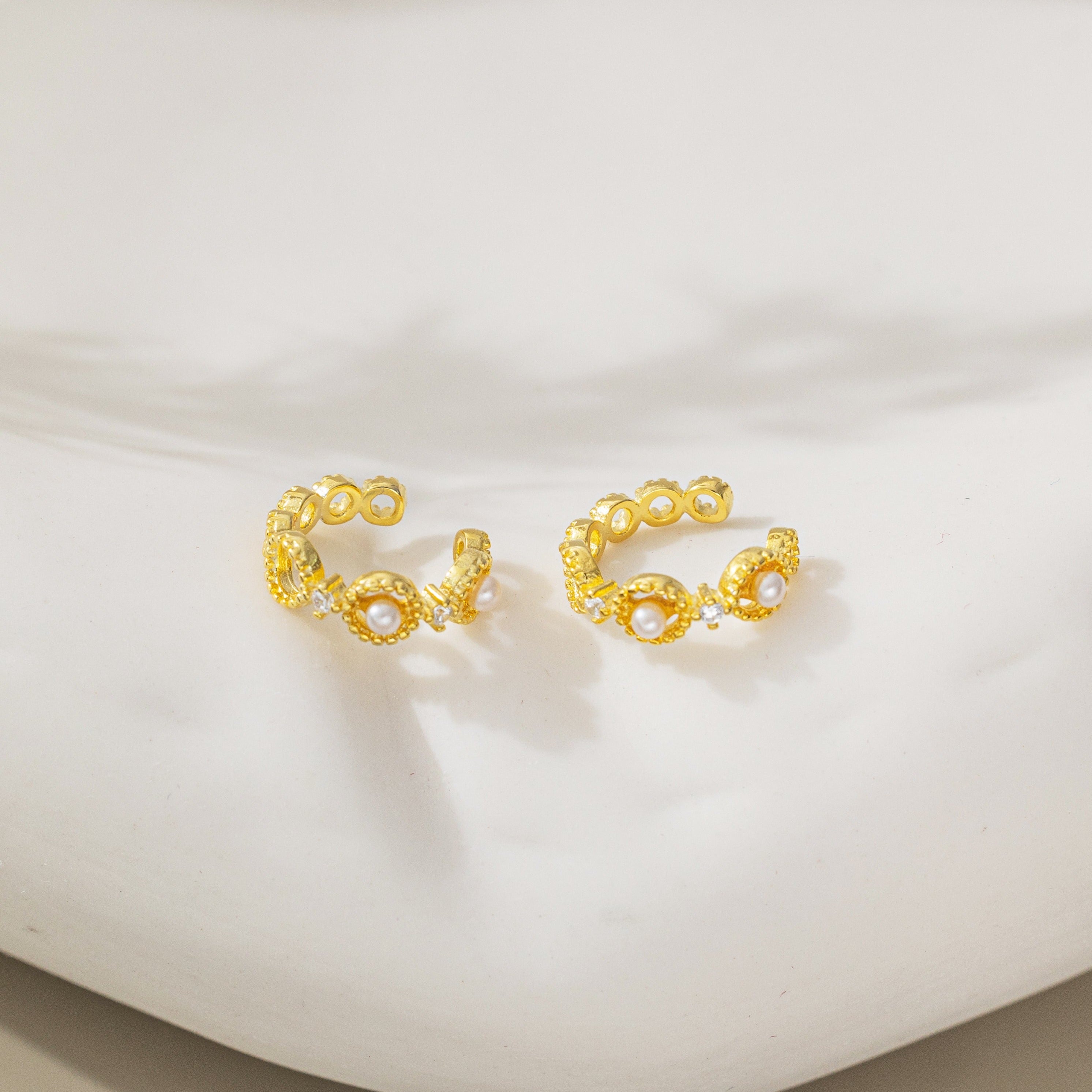 STMG Pearls Ear Cuff Earrings