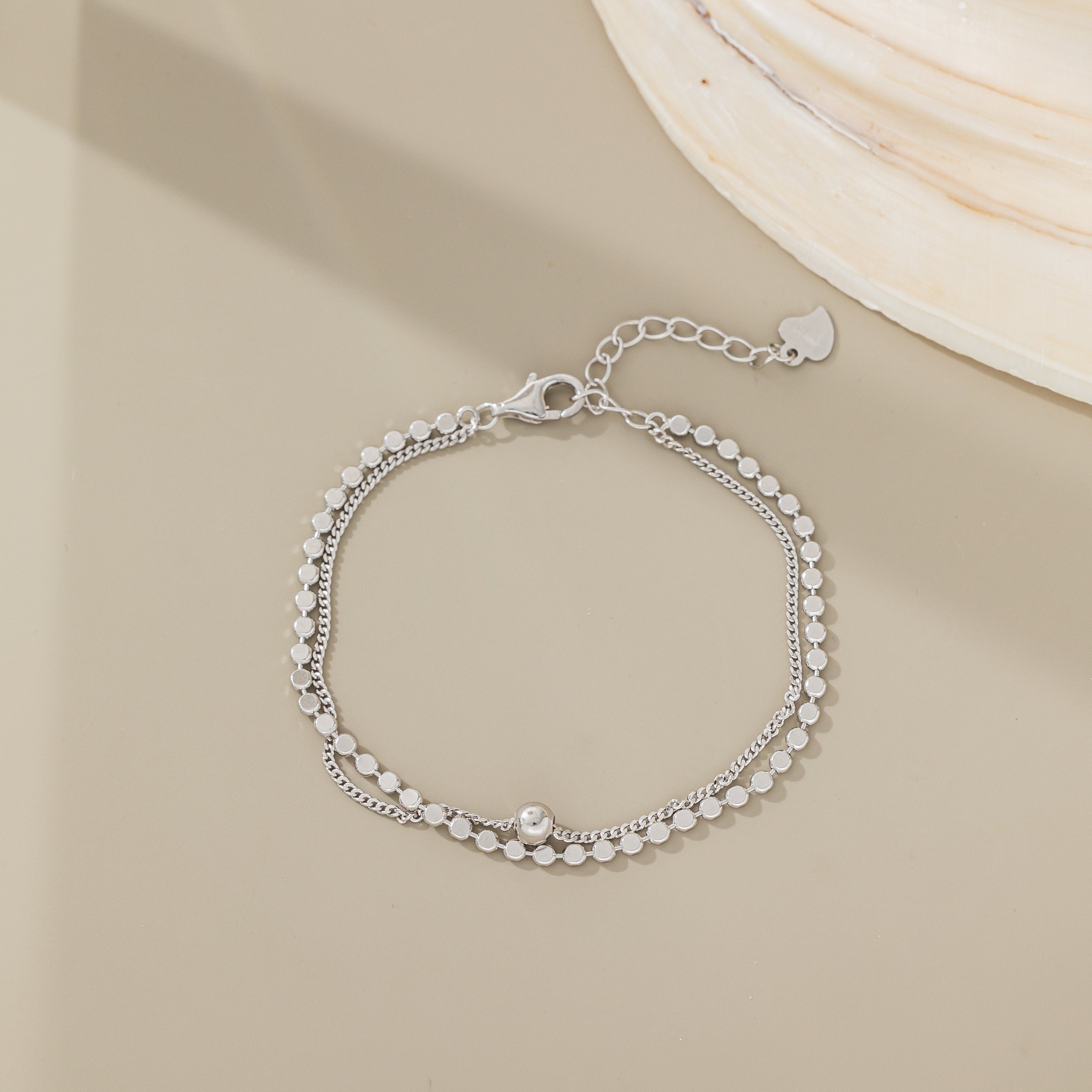 Flat Bead Duo-layer Bracelet