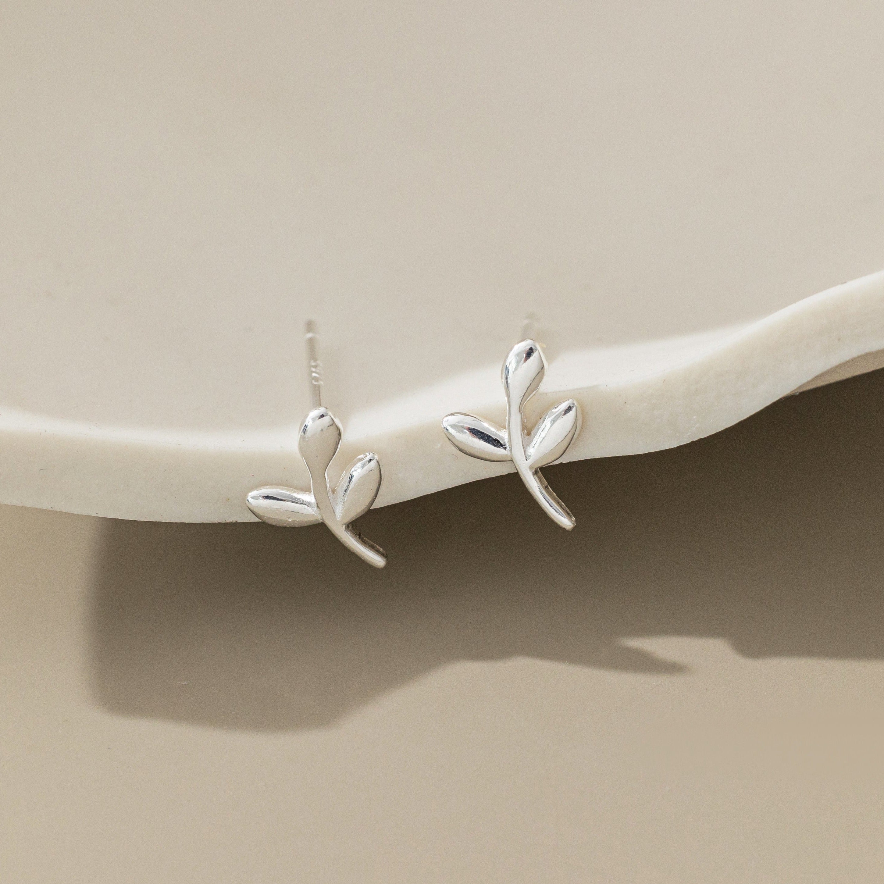 STMG Olive Leaf Stud Earrings