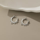 STMG Minimalist Lace Hoops in silver