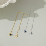 STMG Moon and Star Threader Earrings in 2 colours