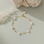 STMG Natural Bead Pearl Bracelet 