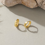 STMG Minimalist Hexagon Hoops in gold