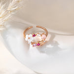 Flower Wreath Adjustable Ring